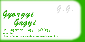 gyorgyi gagyi business card